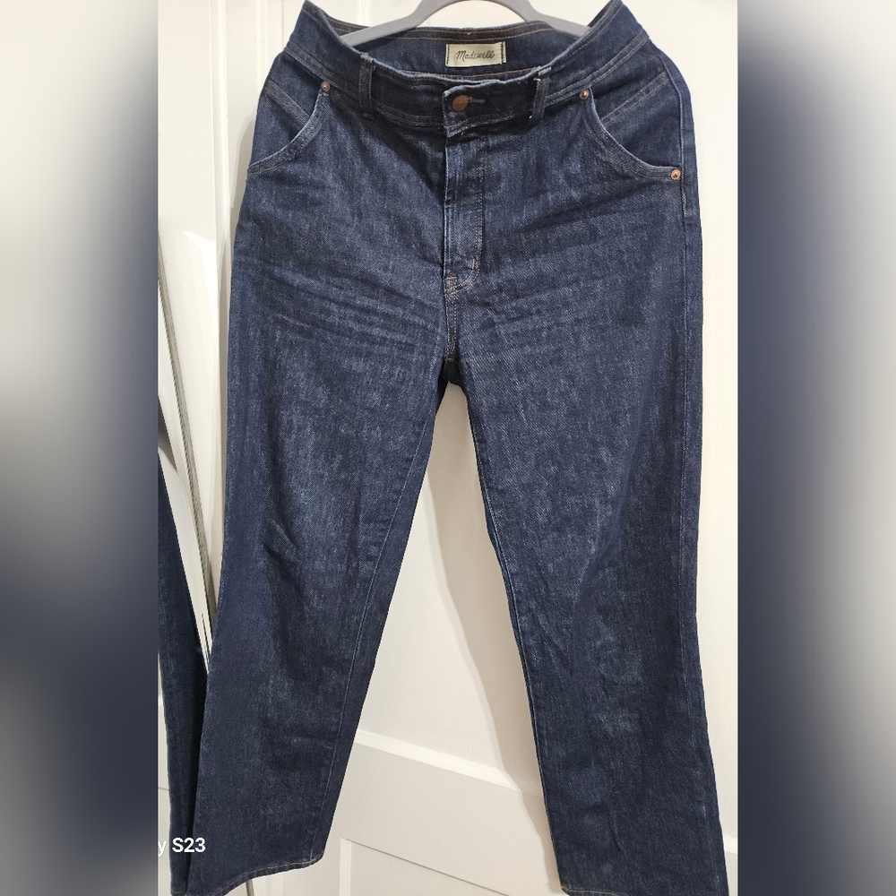 Madewell Perfect Vintage Straight Jeans Womens 28 Dark Wash Casual Denim